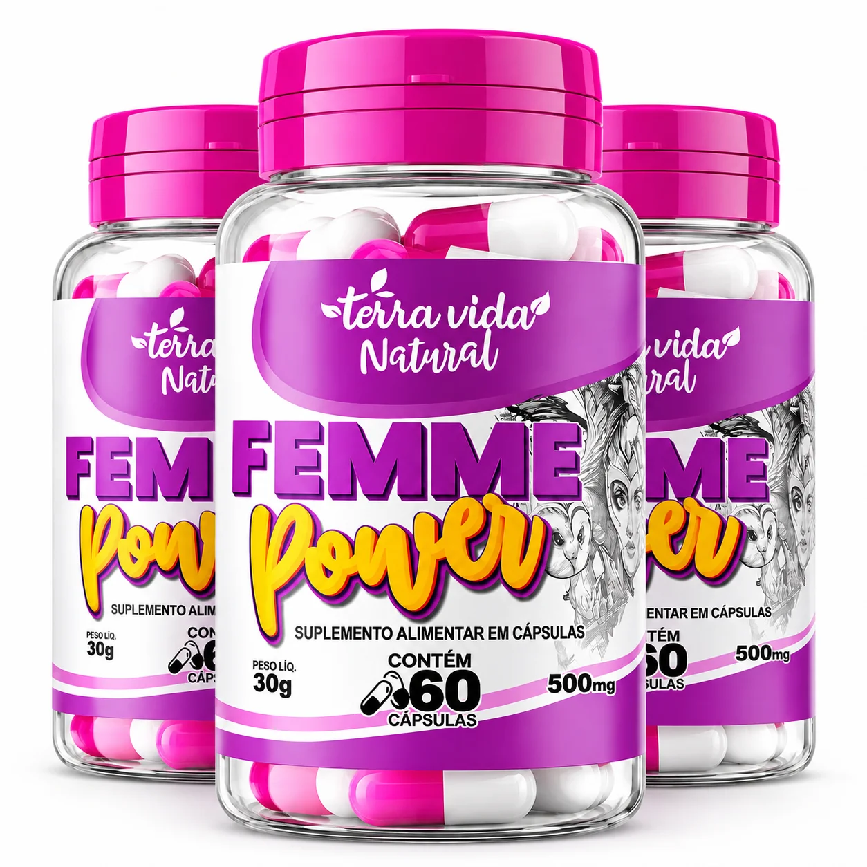 Kit Família - 3 Potes Femme Power